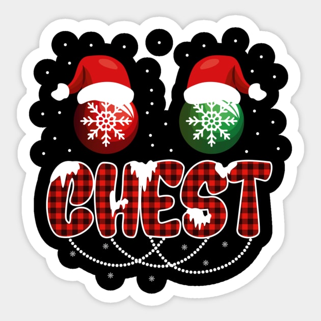 Funny Chest Nuts Couples Christmas Chestnuts Sticker by fenektuserslda